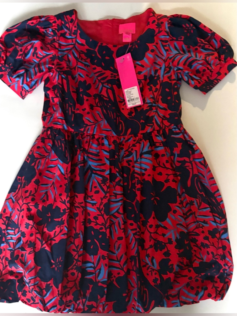 Lilly Pulitzer Red, Navy & Teal Floral Girls' Dress